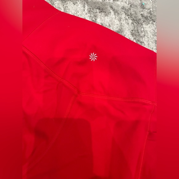 Athleta Salutation Stash Red Leggings - Picture 2 of 4